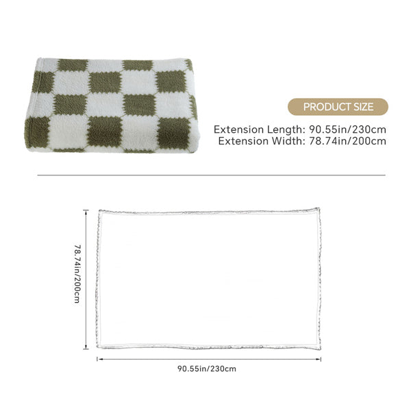 Livingandhome Cozy Soft Plaid Flannel Blanket Extra Large