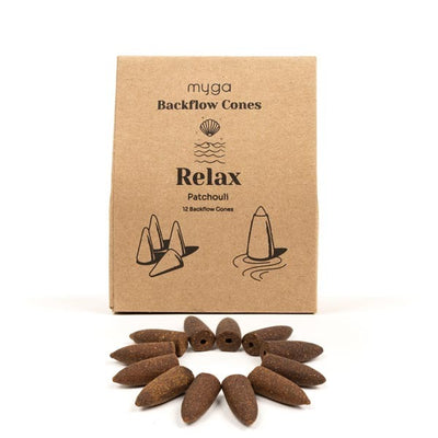 Superdrug Myga Backflow Incense Cones - Patchouli Relax- Buy online at McGrocer