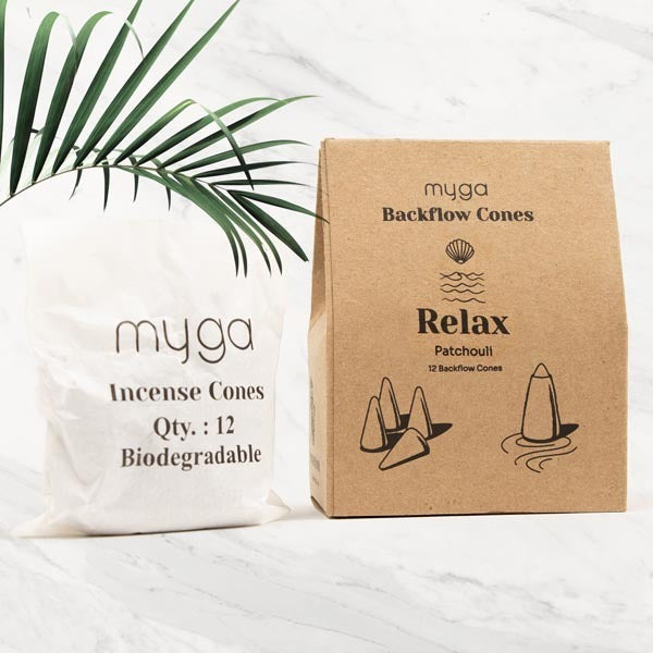 Myga Backflow Incense Cones - Patchouli Relax