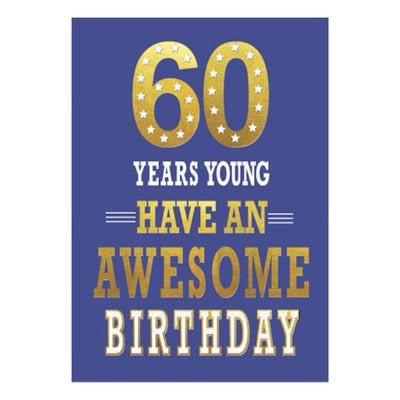 Superdrug Simon Elvin Have An Awesome Birthday 60th Card- Buy online at McGrocer