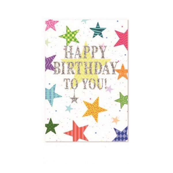 Simon Elvin Happy Birthday To You Star Card (Pack of 6)