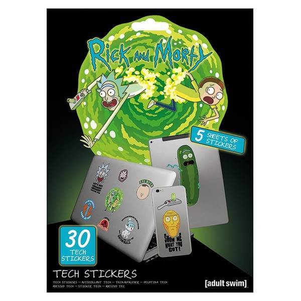 Rick And Morty Tech Stickers (Pack of 30)