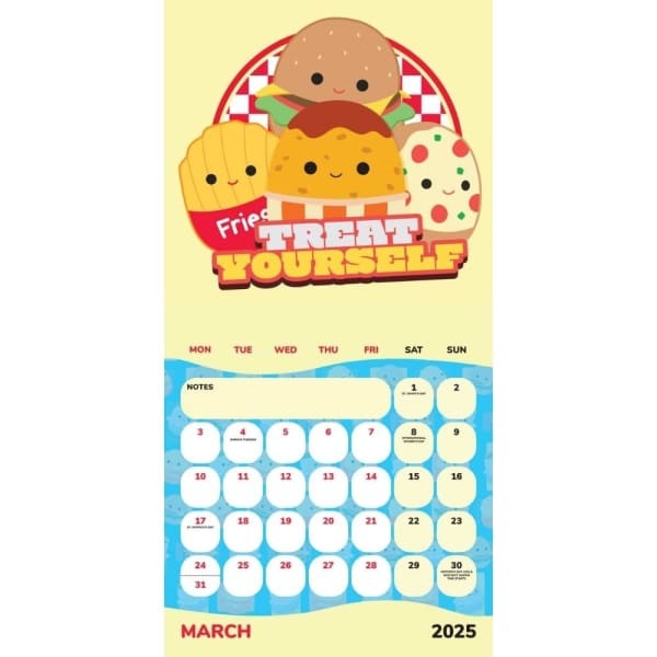 Squishmallows 2025 Square Wall Calendar (30cm x 30cm)