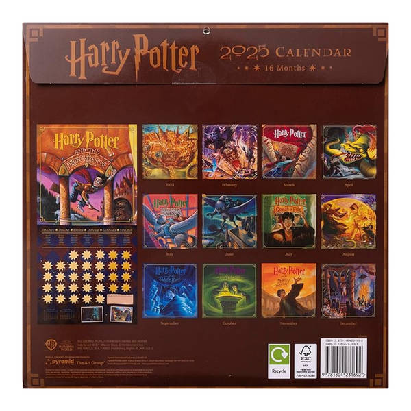 Harry Potter Literary 2025 Square Calendar