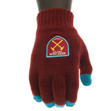 West Ham United FC Kids Touch Screen Knitted Winter Gloves