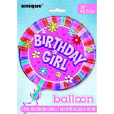 Unique Party Birthday Girl Round Foil Balloon