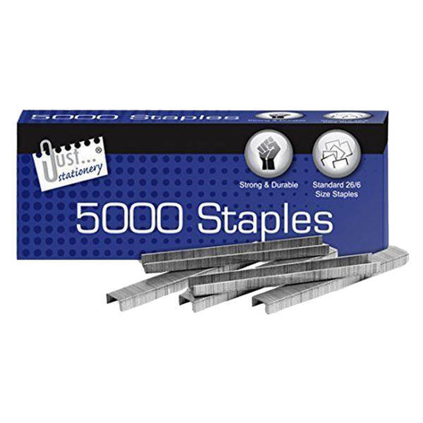 Just Stationery Size No 26/6 Staples (Pack Of 5000)