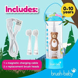 Brush Baby WildOnes Bear Kids Toothbrush Gift Set