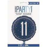Unique Party Prismatic 11th Birthday Foil Balloon