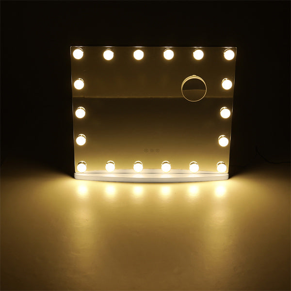 Livingandhome rectangle shaped led makeup mirror with stand, UK version