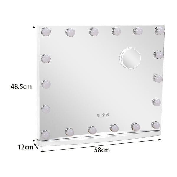 Livingandhome rectangle shaped led makeup mirror with stand, UK version
