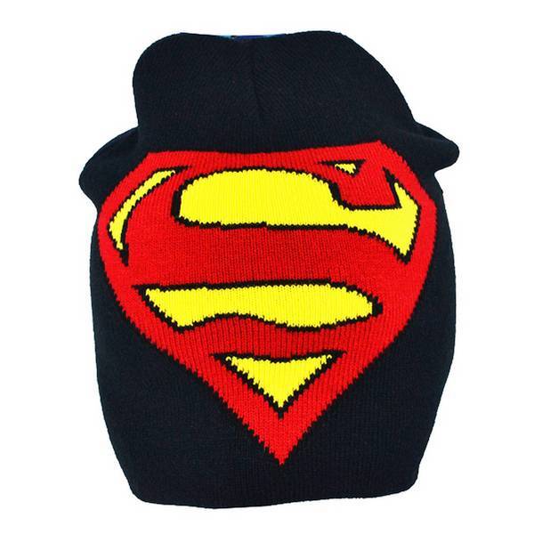 Superman rens Official Logo Roll Down Beanie Hat (Junior)