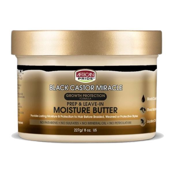 African Pride Black Castor Miracle Prep & Leave-In Moisture