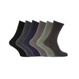 Mens Non Elastic Diabetic Socks (Pack Of 6) (UK Shoe 6-11)