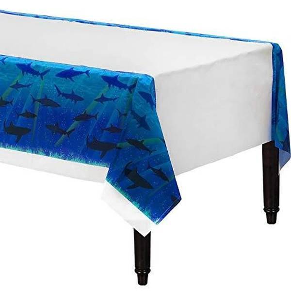 Creative Party Splash Plastic Shark Party Table Cover