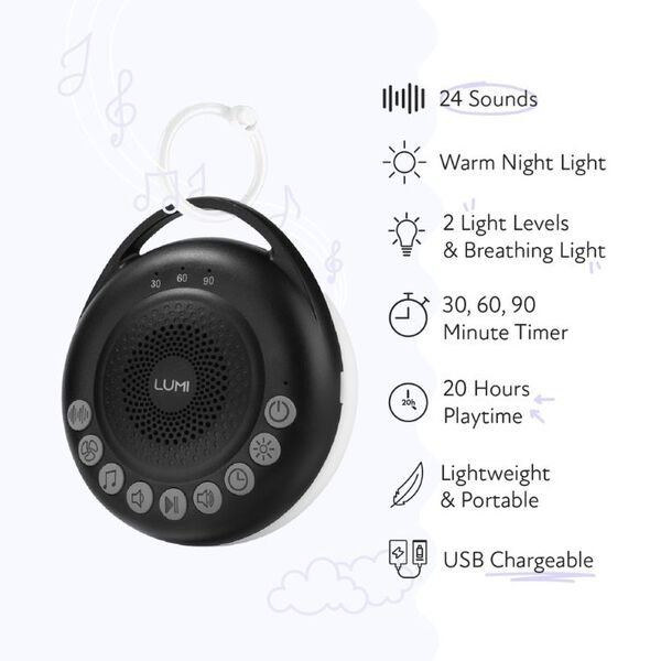 LUMI Portable White Noise Machine Pro