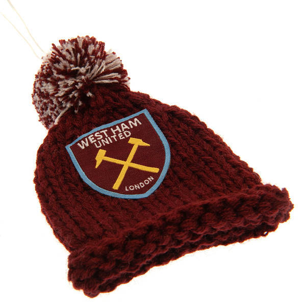 West Ham United FC Bobble Hat Car Mirror Decoration