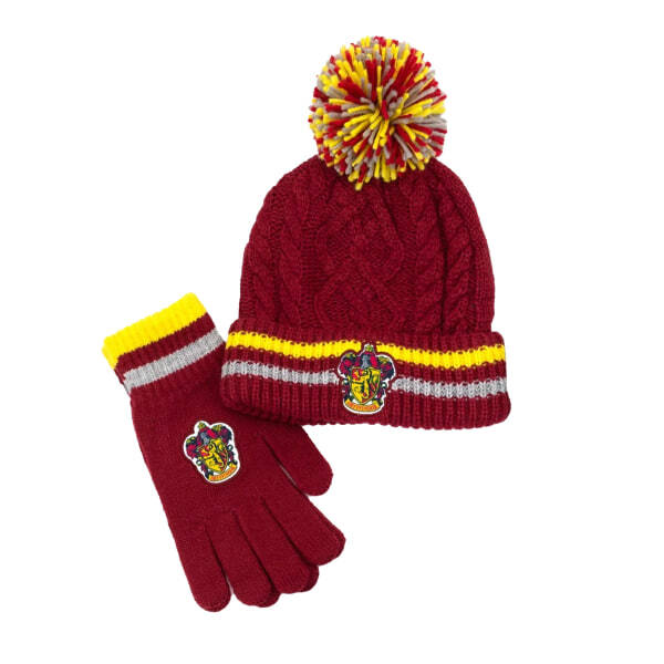 Harry Potter Adult Gryffindor Beanie & Gloves Set