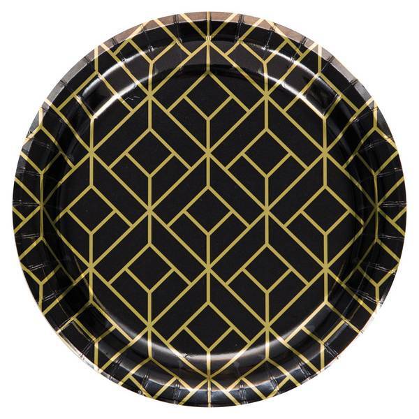 Creative Party Paper Geometric Dessert Plate (Pack of 8)