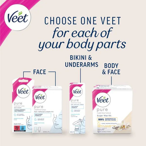 Veet Pure Hair Removal Cream Legs & Body Sensitive 400ml