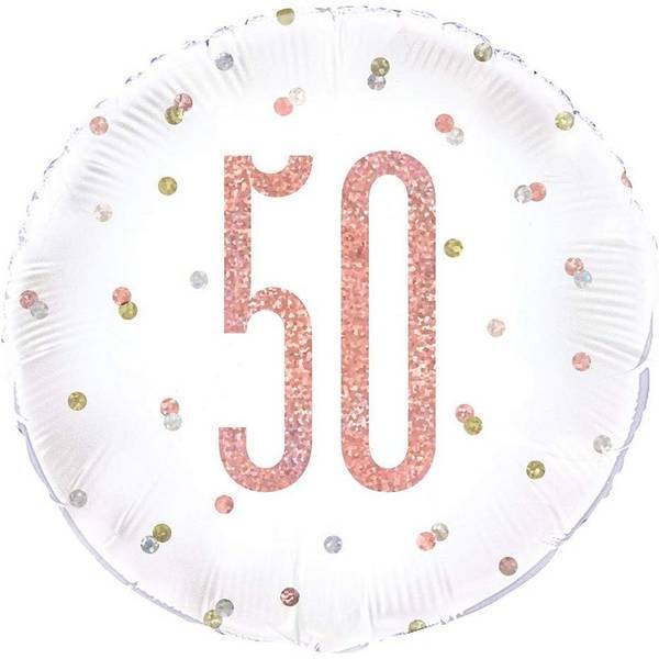 Unique Party Round 50th Birthday Foil Balloon