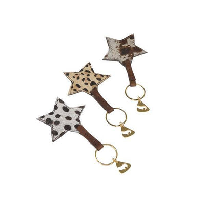 Superdrug Aubrion Spotted Cowhide Leather Keyring- Buy online at McGrocer
