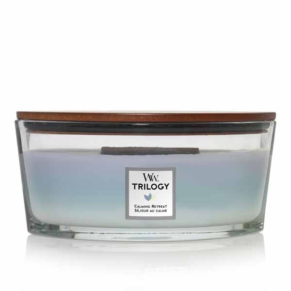 Woodwick Large Ellipse Trilogy Calming Retreat Candle 22oz