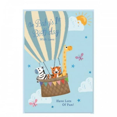 Superdrug Simon Elvin On Babys 1st Birthday With Love Card (Pack of 6)- Buy online at McGrocer