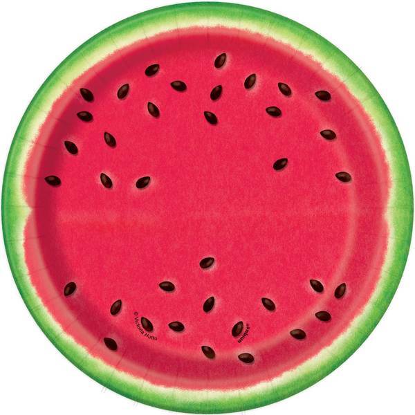 Unique Party Watermelon Summer Disposable Plates (Pack of 8)