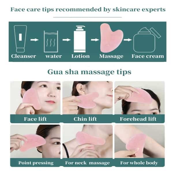 ErthSkin Rose Quartz Gu sha stone