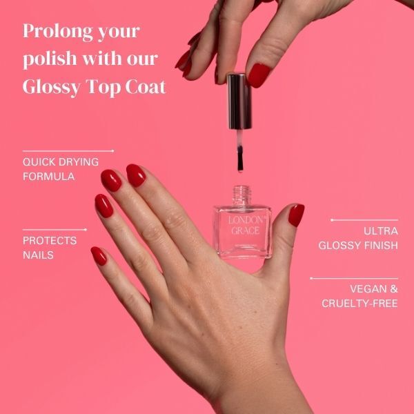 London Grace Glossy Top Coat Clear 12ml