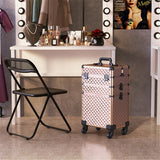 Livingandhome 3 in 1 Cosmetic Makeup Train Case