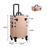 Livingandhome 3 in 1 Cosmetic Makeup Train Case