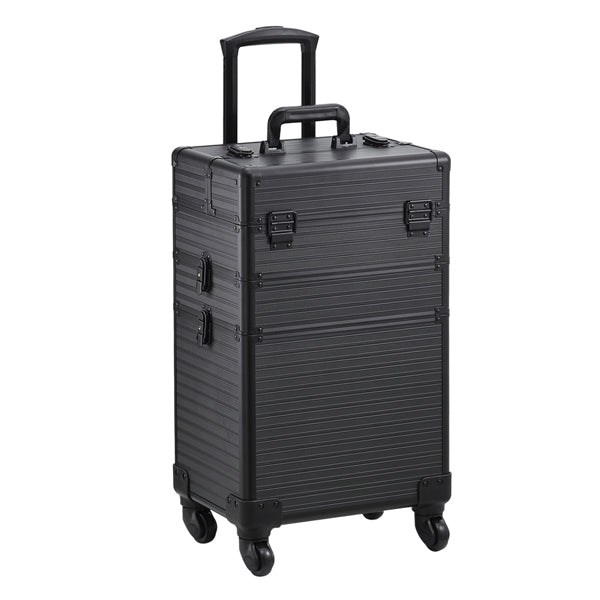 Livingandhome 3 in 1 Portable Cosmetic Makeup Train Case
