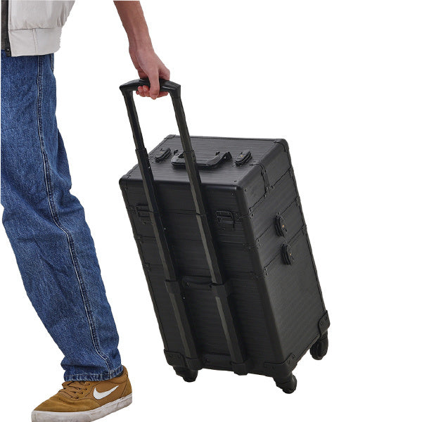 Livingandhome 3 in 1 Portable Cosmetic Makeup Train Case