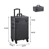 Livingandhome 3 in 1 Portable Cosmetic Makeup Train Case