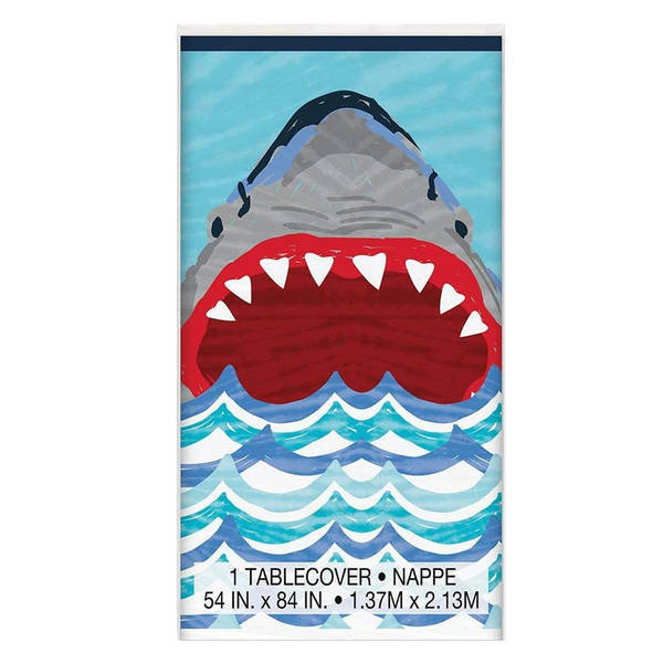 Unique Party Plastic Shark Party Table Cover