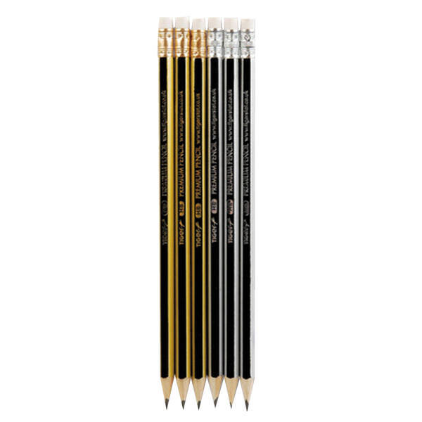 Tiger Stationery Premium Eraser Tip HB Pencil (1 Tub of 72)