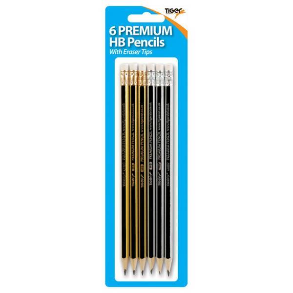 Tiger Stationery Premium Eraser Tip HB Pencil (1 Tub of 72)