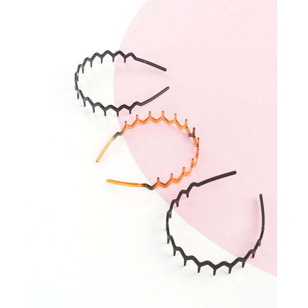 Brushworks Zig Zag Headband - 3 Pack
