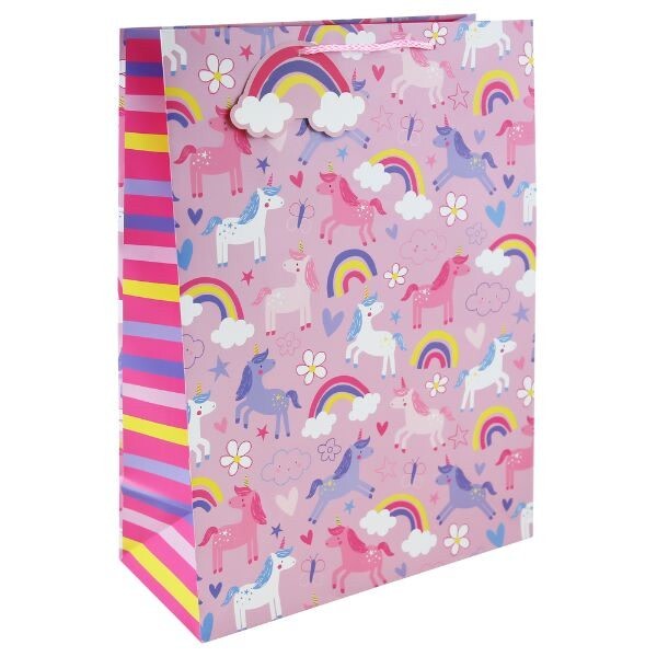 Design: Cloud, Floral, Rainbow, Stripe, Unicorn. Carry Handle. Compartments: 1 Main Compartment.