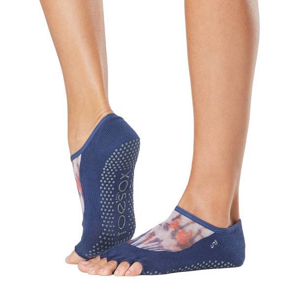 Toesox Womens Luna Santa Fe Half Toe Socks (S)