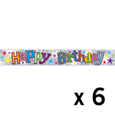 Superdrug Simon Elvin Adult Birthday Foil Banner (6 Pack)- Buy online at McGrocer