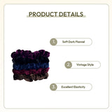 Livingandhome 5Pcs Hair Scrunchies Elastics Hair Bands