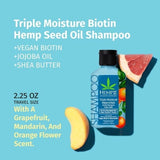 Hempz Mini Triple Moisture Grapefruit & Peach Herbal Shampoo 66mL