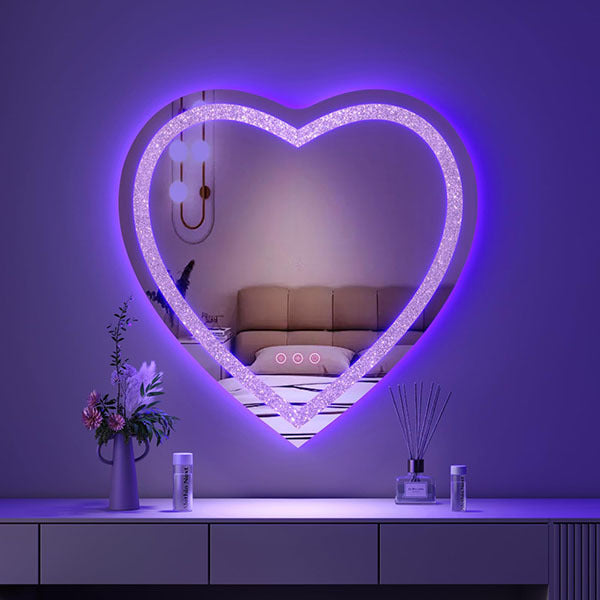 Fascinate LED Vanity Mirror Heart Shaped 71x71cm DP702_I2828