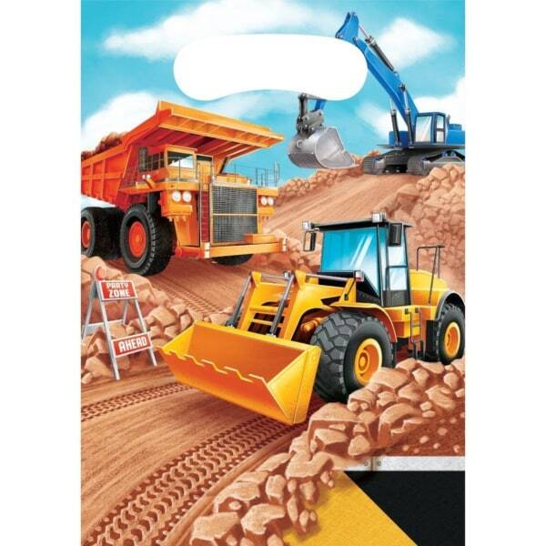 Creative Party Big Dig Construction Party Bags (Pack of 8)
