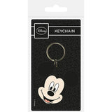 Material: Rubber. Length: 6cm. Width: 4.5cm. Characters: Mickey Mouse. Split Ring. 100% Officially Licensed. Packaging: Backing Card.