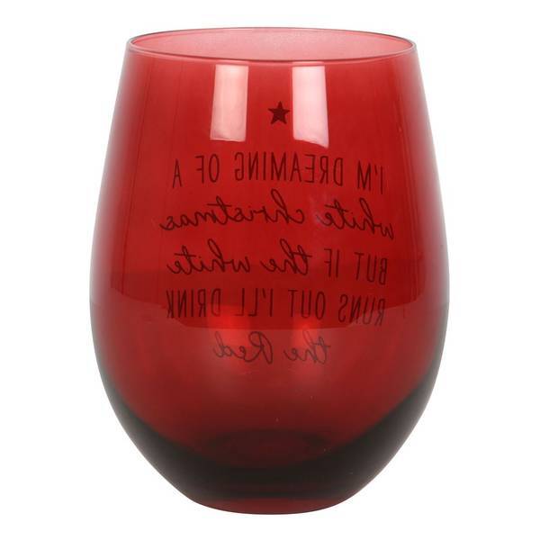 Something Different White Christmas Stemless Wine Glass