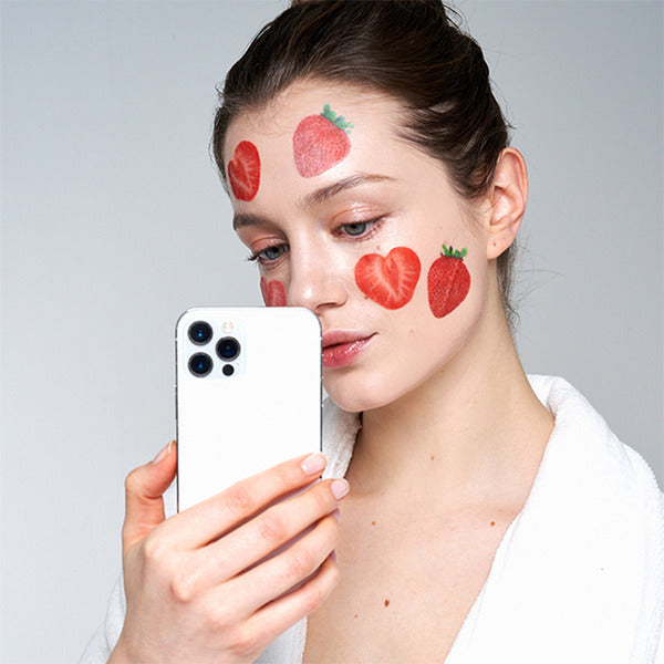Kocostar Slice Mask Makeup Prep Facial Mask - Strawberry slices